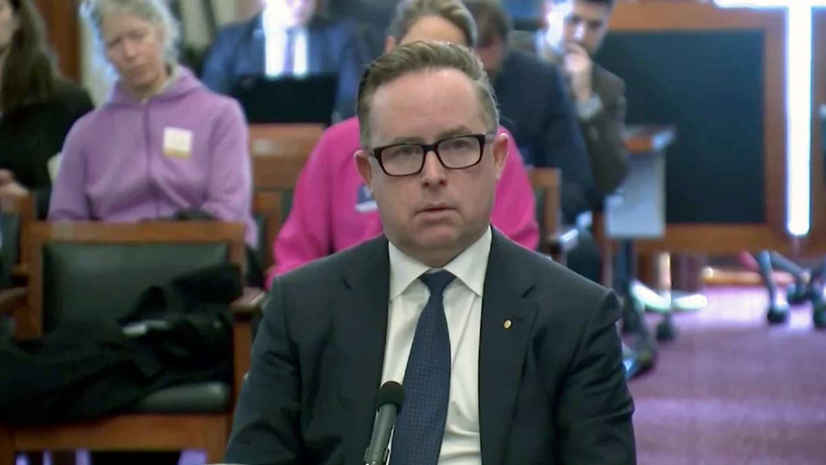 Alan Joyce at the senate inquiry into the cost of living 2023