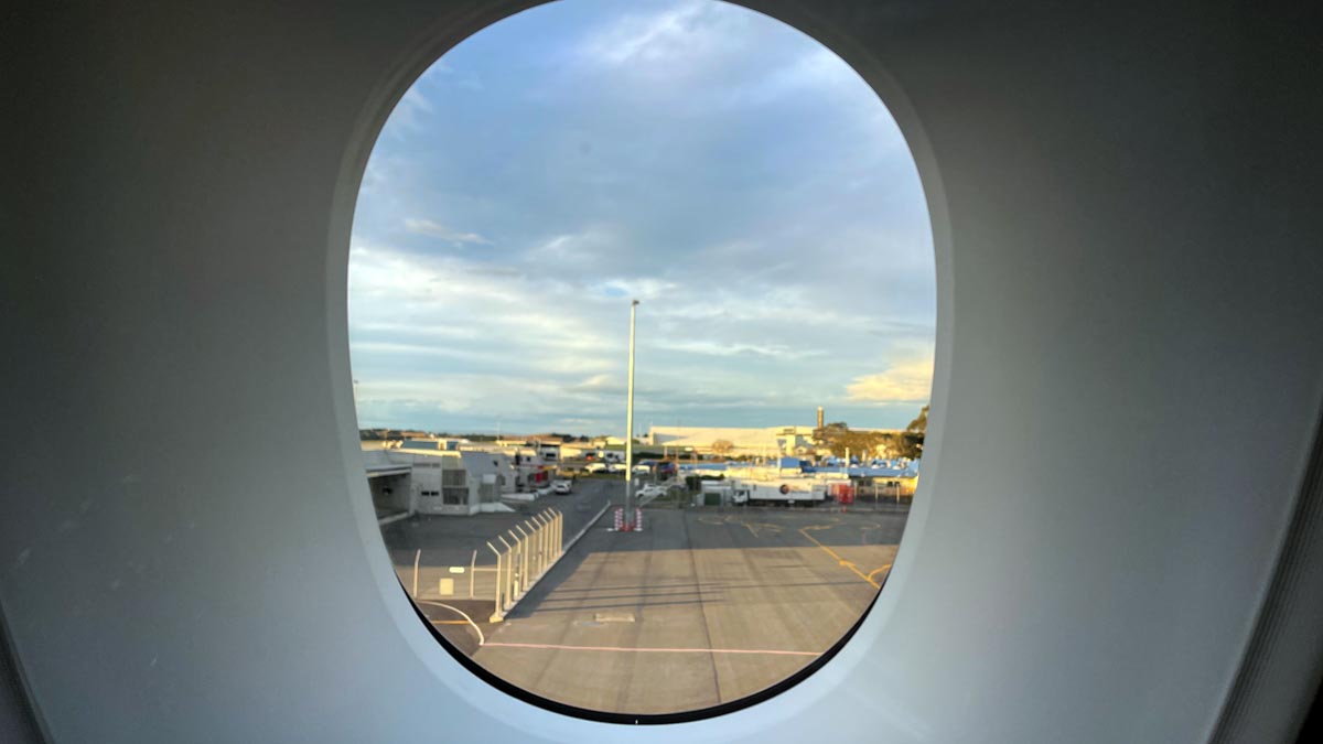 a window of an airplane