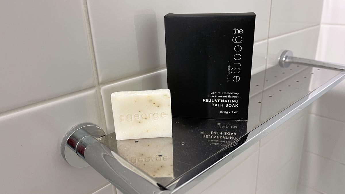 a bar of soap on a shelf