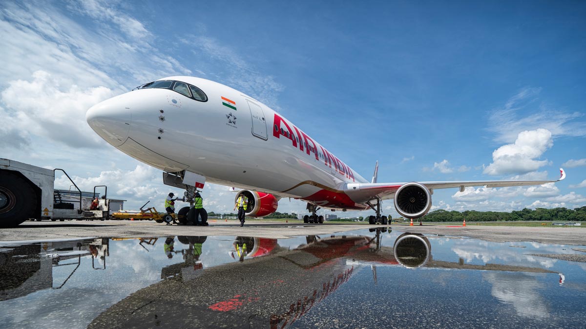 a large airplane on a runway