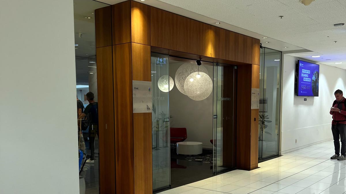 a glass doors in a building