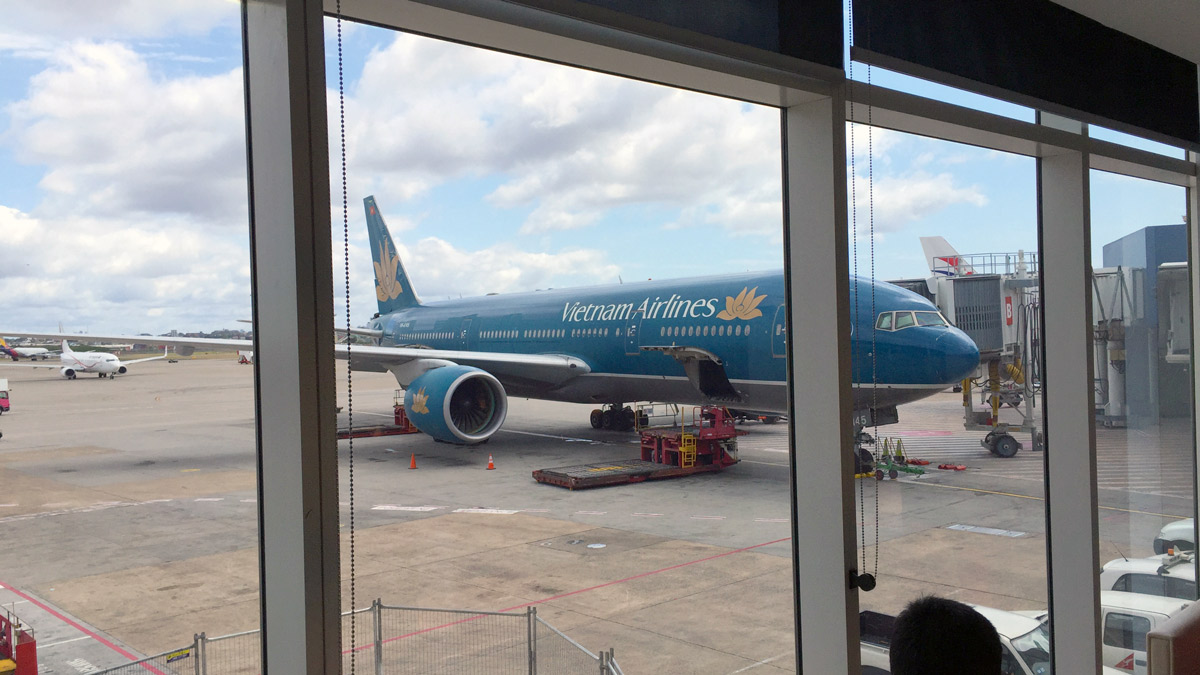 a large airplane on the tarmac